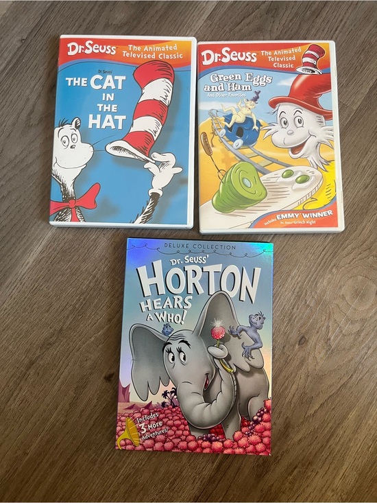 Dr. Seuss Other - Dr. Seuss The Cat in the Hat, Green Eggs and Ham & Horton Hears a Who DVDs